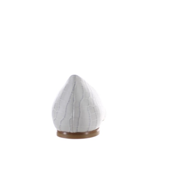 MM LaFleur The Rowan Gray Embossed Croc Leather Pointed Toe Ballet Flat Shoes 37 - Picture 10 of 14